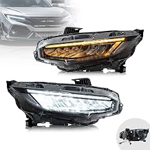 VLAND LED Headlights For 10TH Gen Honda Civic Sedan/Coupe/Hatchback/Type R 2016-2021, Driver side & Passenger side