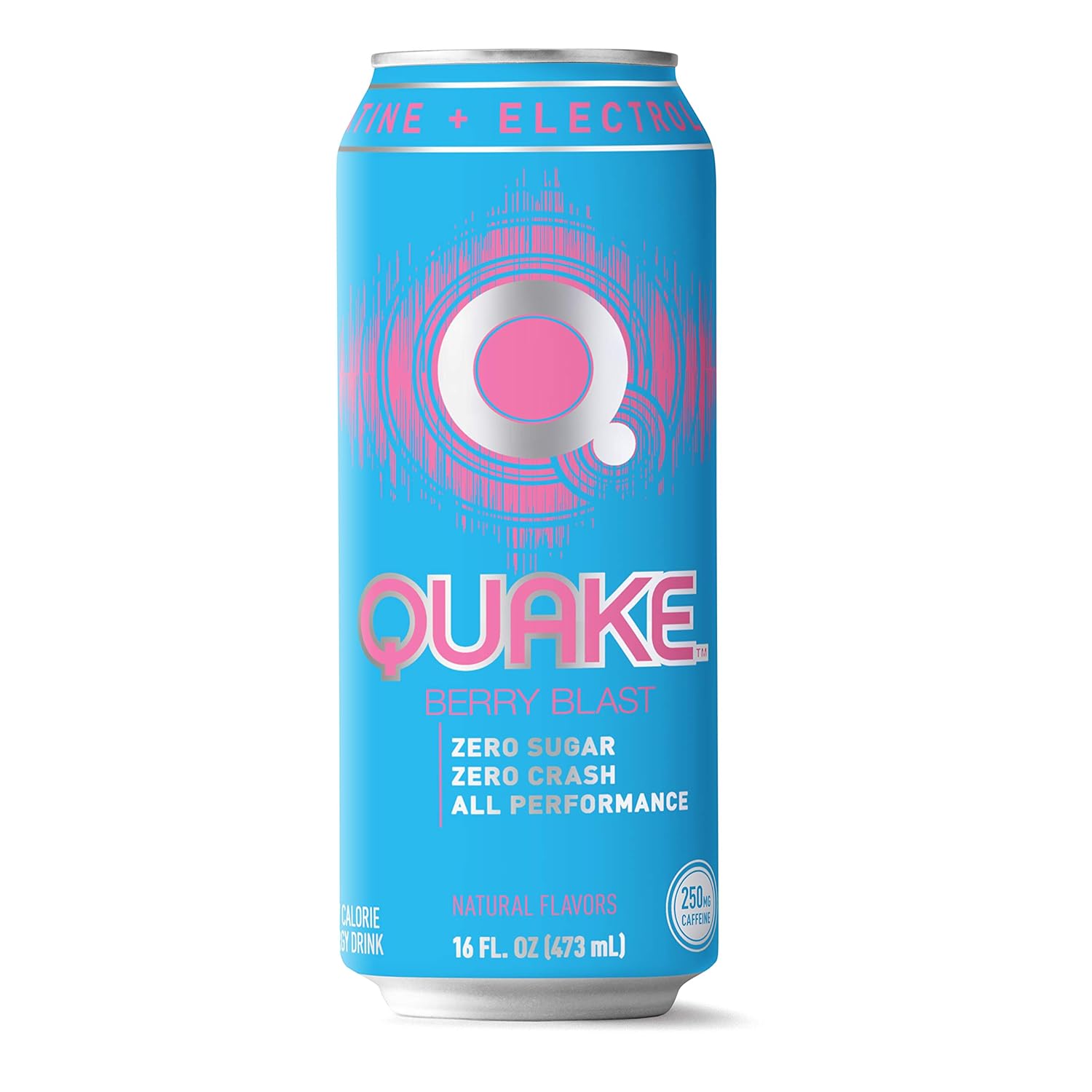Quake Energy Drink, Berry Blast, 16 Ounce Cans (12 Pack