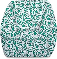 Vista 724 de Posh Creations Puf estructurado cómodo para jugar, leer y ver la televisión, Malibu Lounge, tela de lona para colorear, criaturas