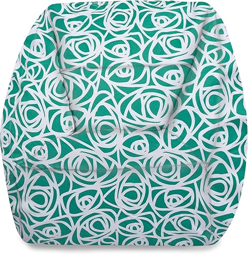 Miniatura 724 de Posh Creations Puf estructurado cómodo para jugar, leer y ver la televisión, Malibu Lounge, tela de lona para colorear, criaturas Criaturas de tela