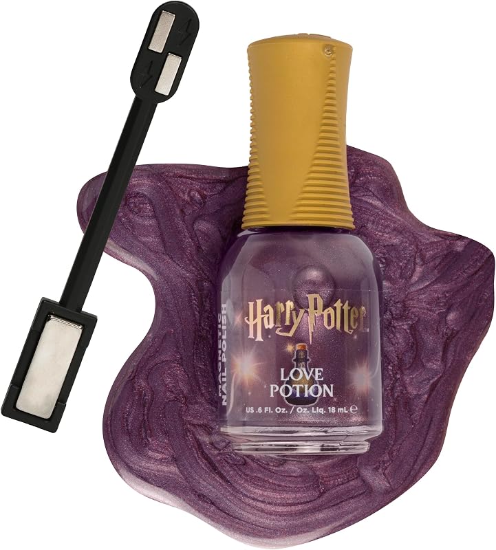 x Esmalte de Uñas Magnético Harry Potter™ | 3 Lacas Magnéticas Brillantes con Varita Incluidas 0.6 fl oz (Poción de Amor)