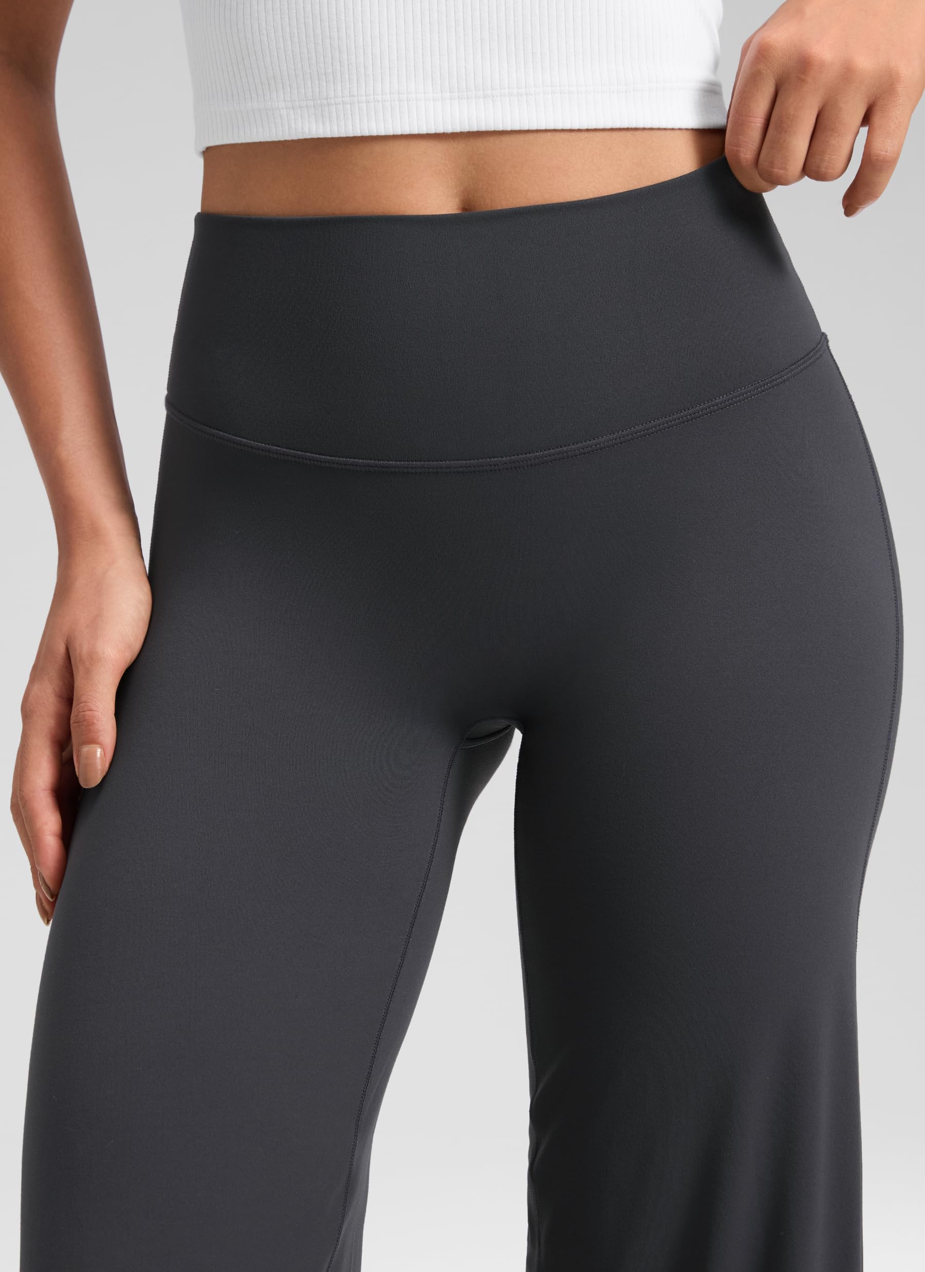 CRZ YOGA Spodnie Softretch Wide Leg 32" | Bez szwów z przodu, Najwyższy komfort, Bezpośrednio na skórze, Do jogi, Swobodny, Wysoki stan, Dla kobiet