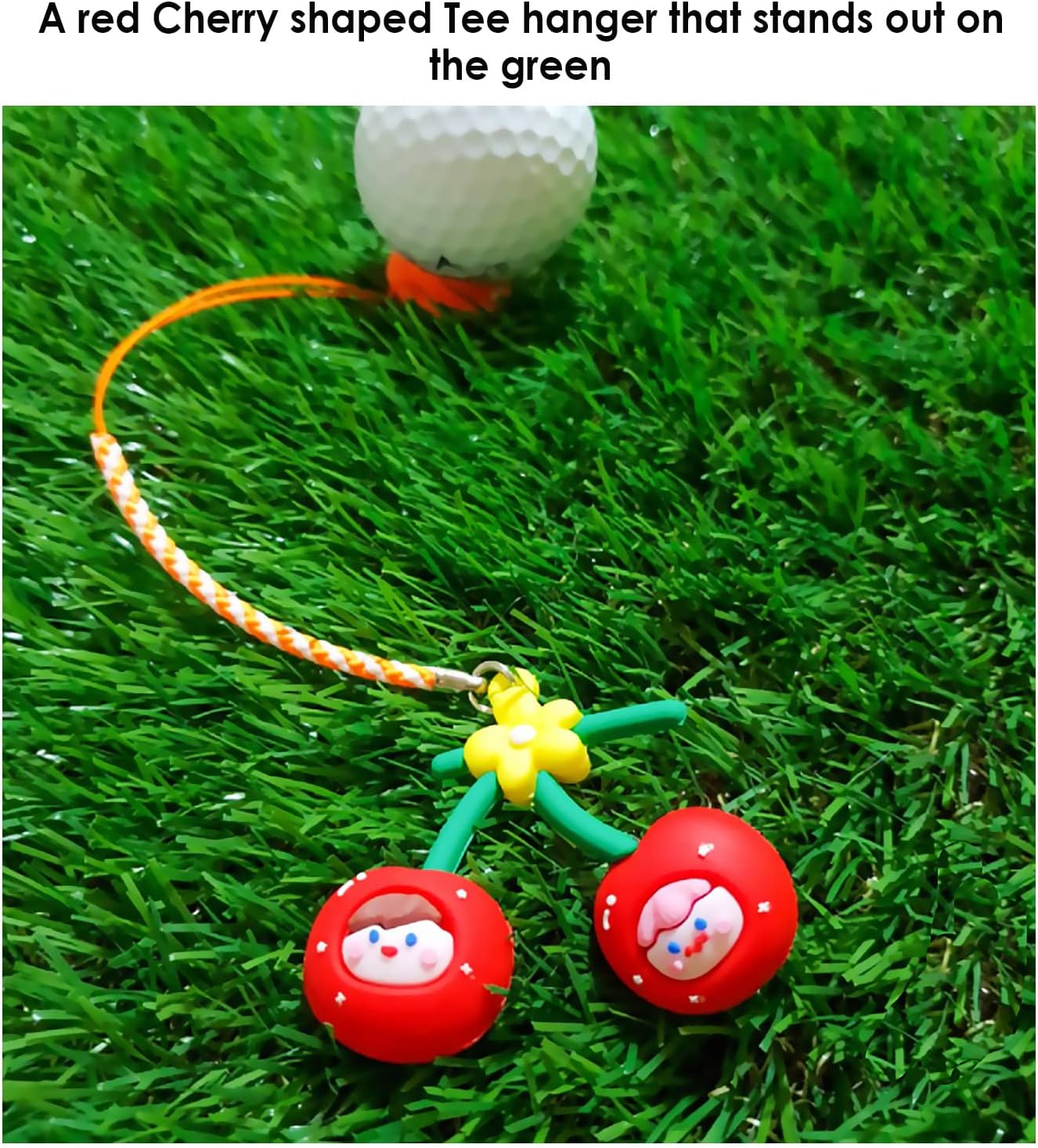review Cherry Shaped Golf Tee Hanger 6 Pieces, Golf Tee Holder, Field Supplies Rounding Caddy Supplies, Golf Accessories