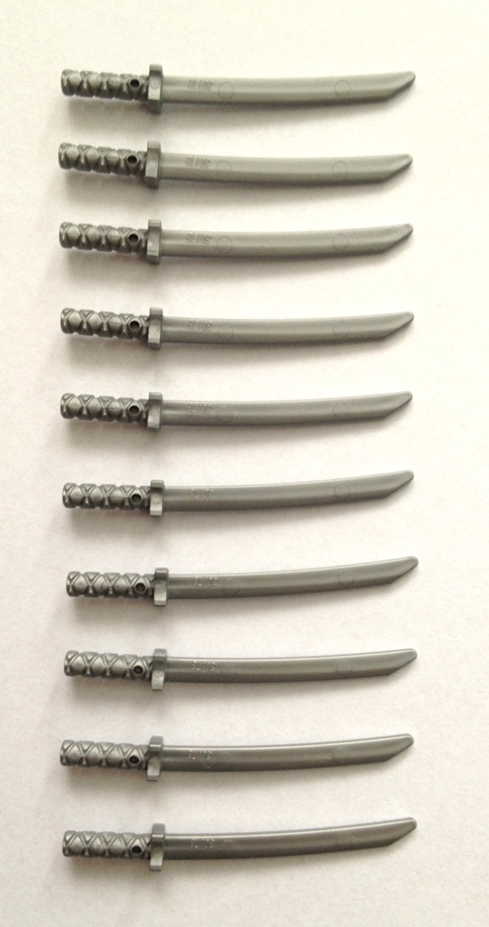 LEGO Ninjago: 10 Silver Samurai Ninja Swords (Weapons for Mini Figures)