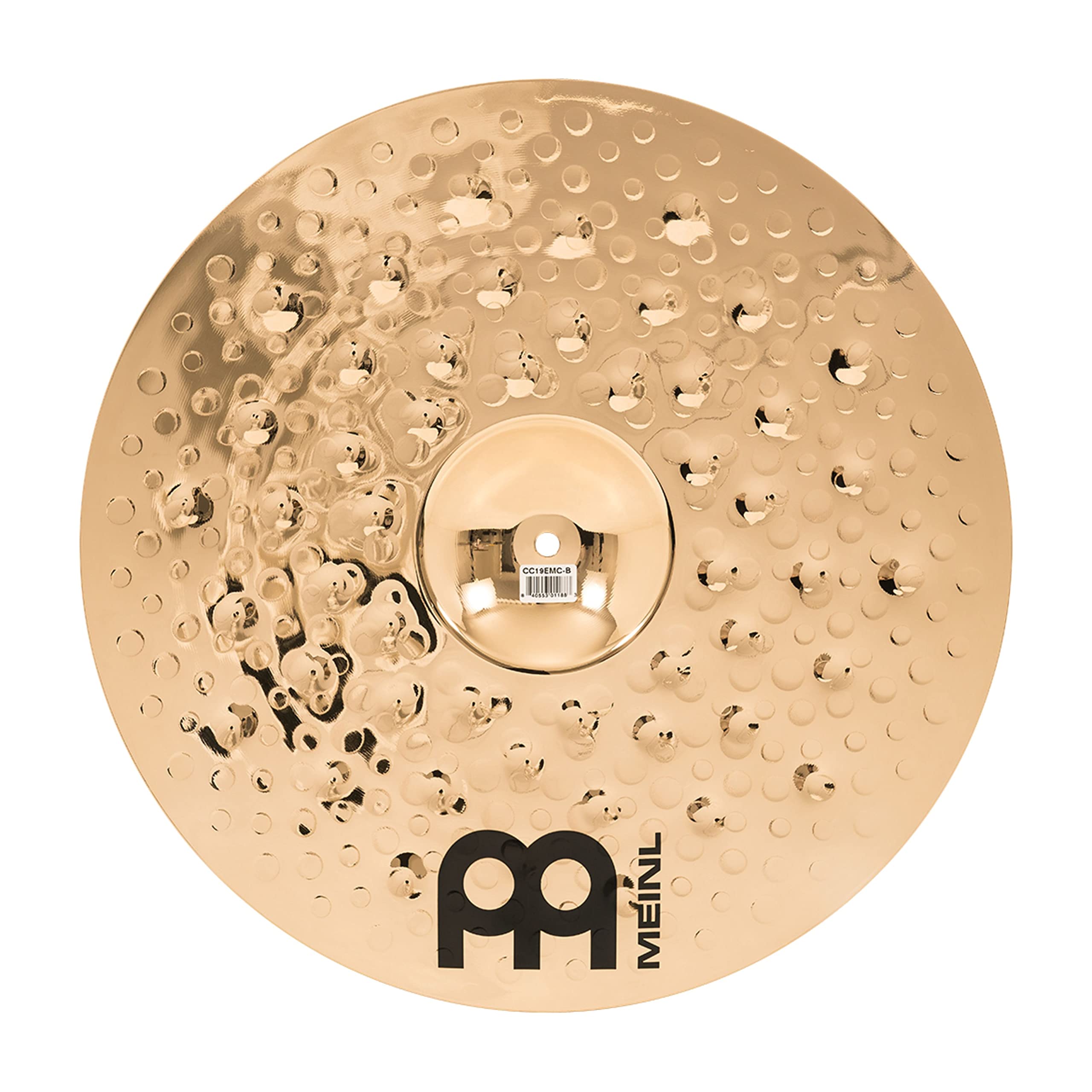 Meinl Cymbals Classics Custom Extreme Metal Plato Crash de 19 pulgadas (48,26cm) Platillos de Batería - Bronce B12, Acabado Brillante (CC19EMC-B)