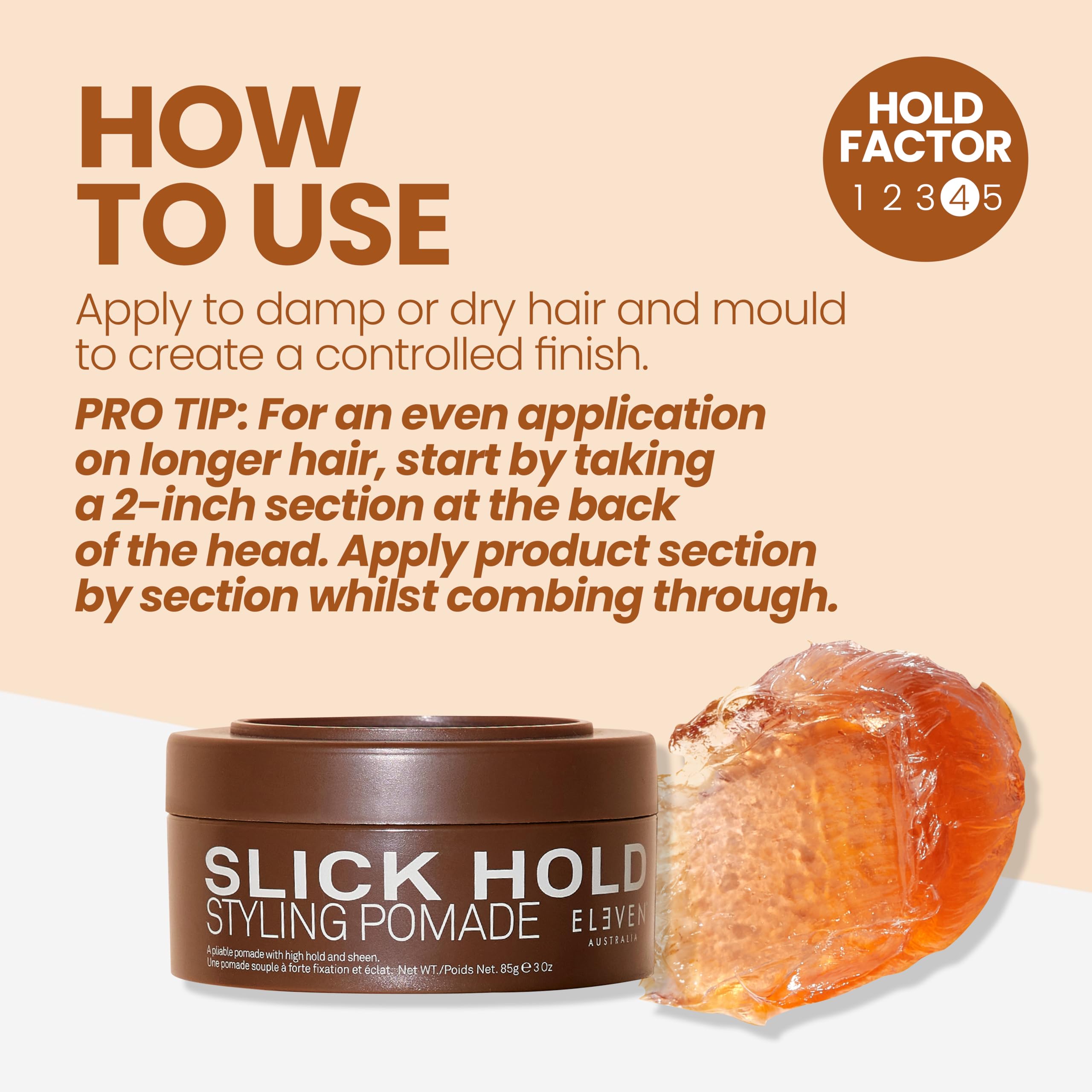 ELEVEN AUSTRALIA Silck Hold Styling Pomade 85 Gr per chi cerca qualità e praticità, per uso pratico e risultati affidabili, 85 g