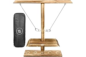 Interactive Hook and Ring Game for Family Yard Games, Indoor Tabletop Play, and Party Shot