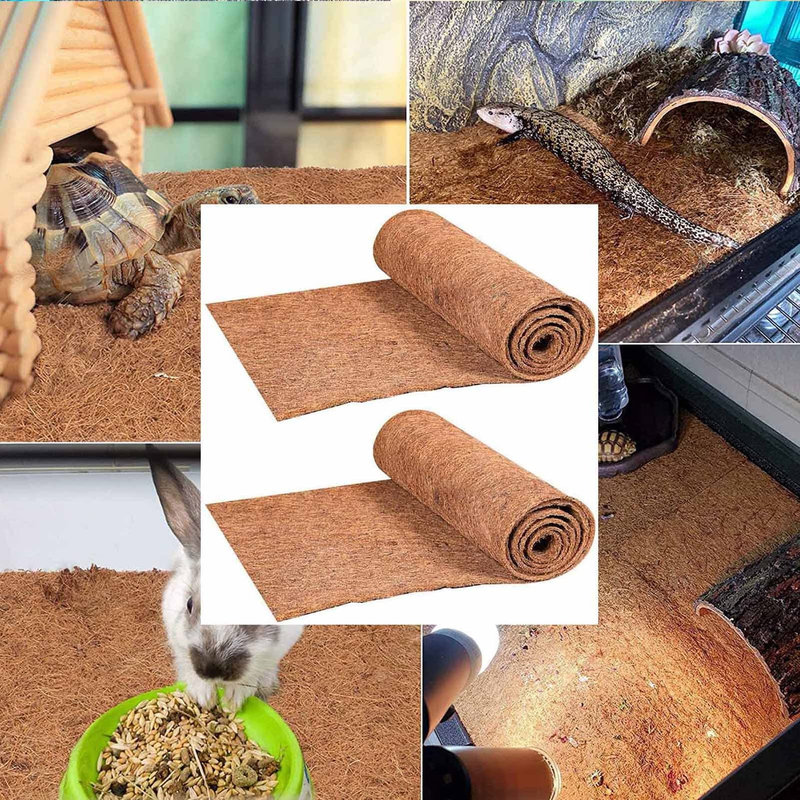 Rollo de alfombra de fibra de coco para reptiles, antideslizante para invierno, forro aislante para plantas, protección contra el frío, 110 cm x 300 cm