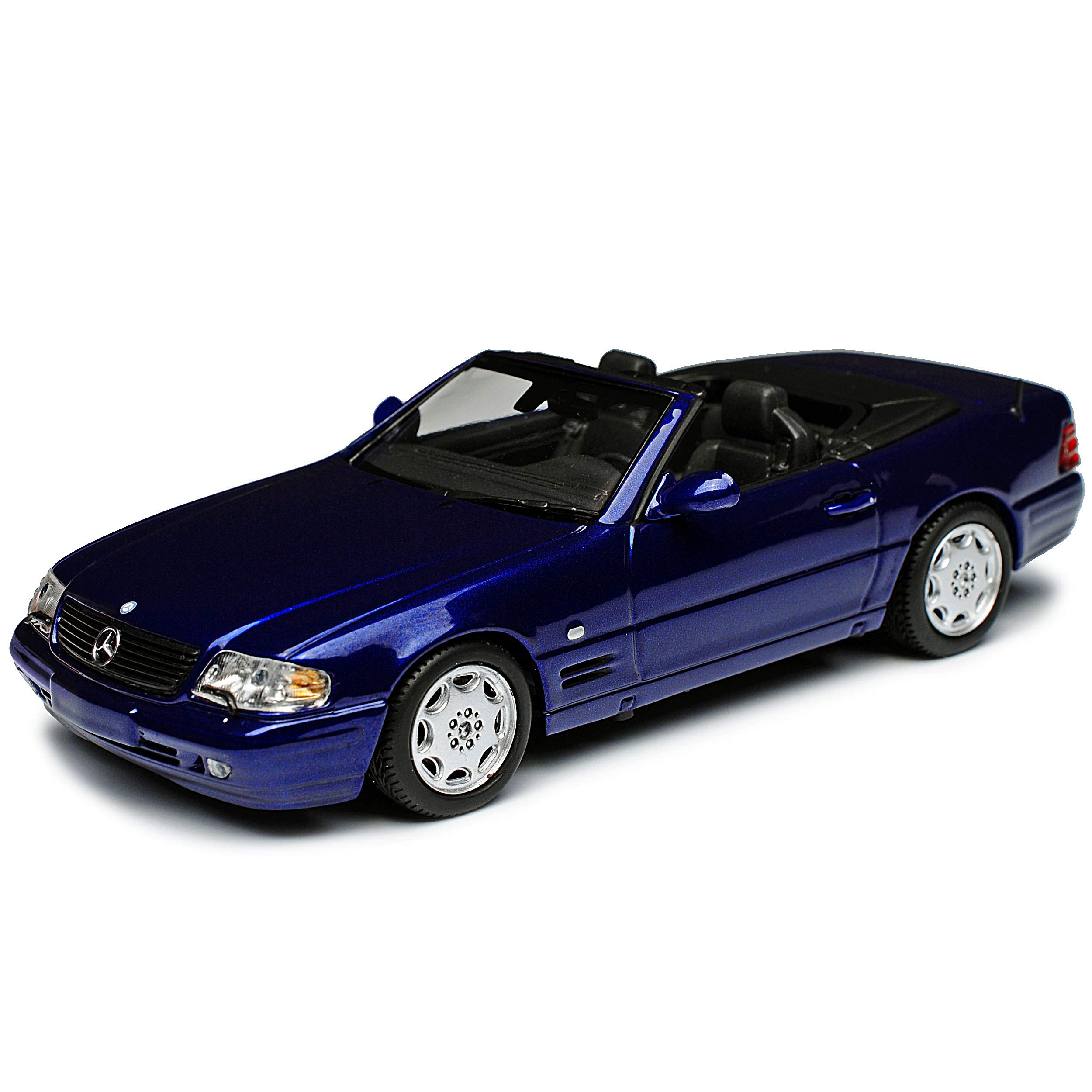 Generisch Mercedes-B. SL-Klasse R129 Cabrio Blau Metallic 1989-2001 1/43 Minichamps Maxichamps Modell Auto