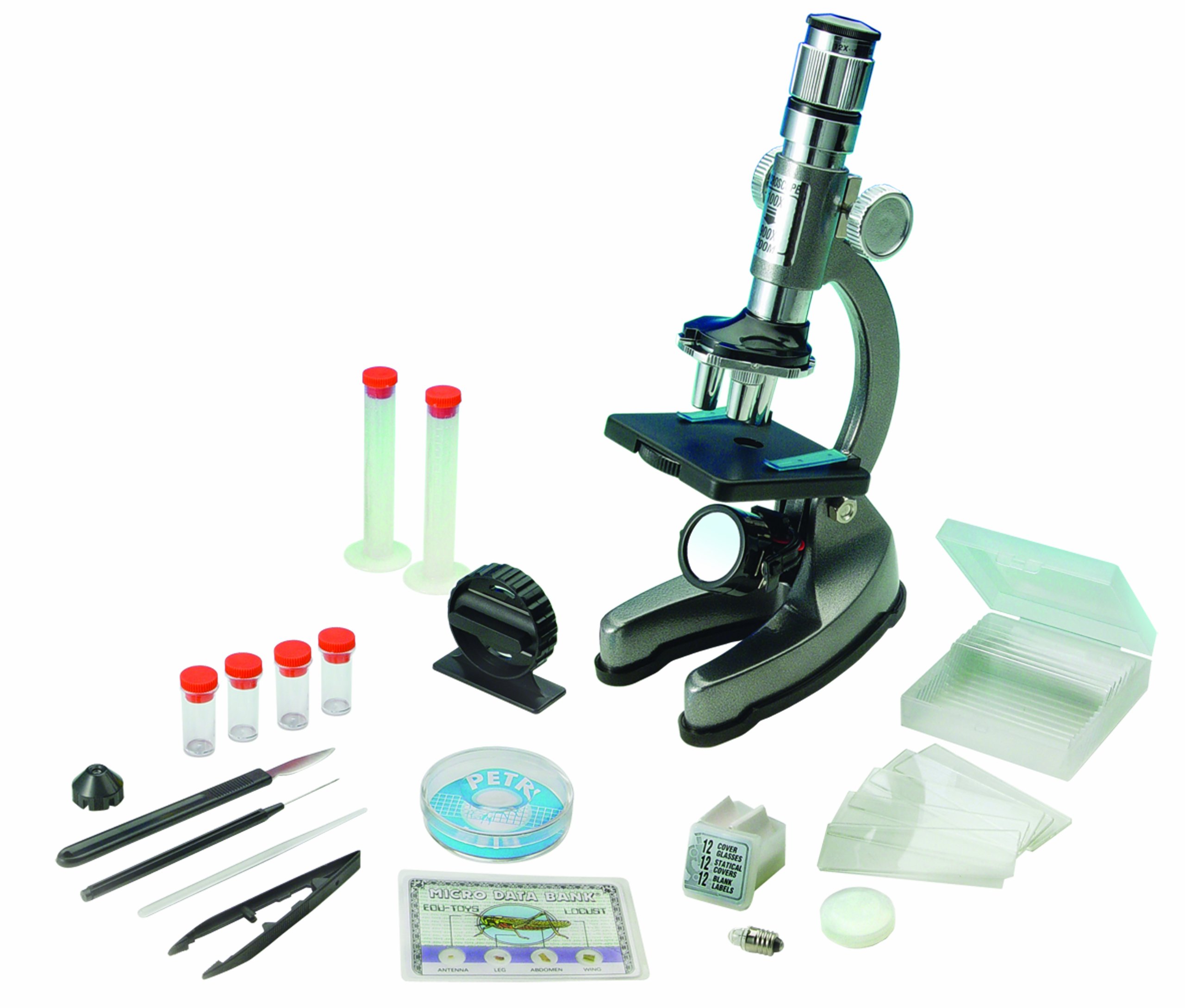 Edu Science Die Cast Microscope Set & Carry Case