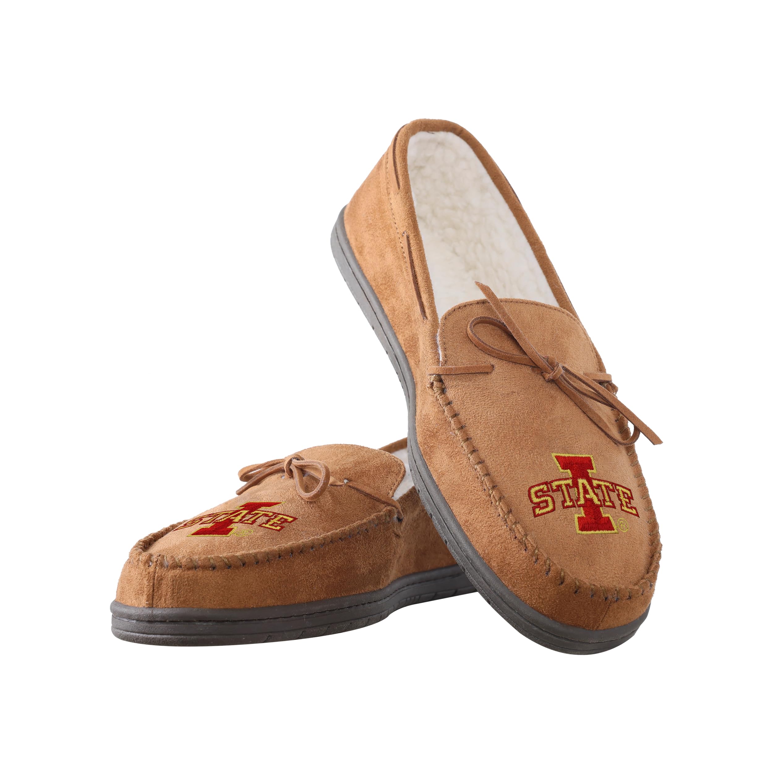 FOCO NCAA Mens NCAA College Team Logo Moccasin Slippers