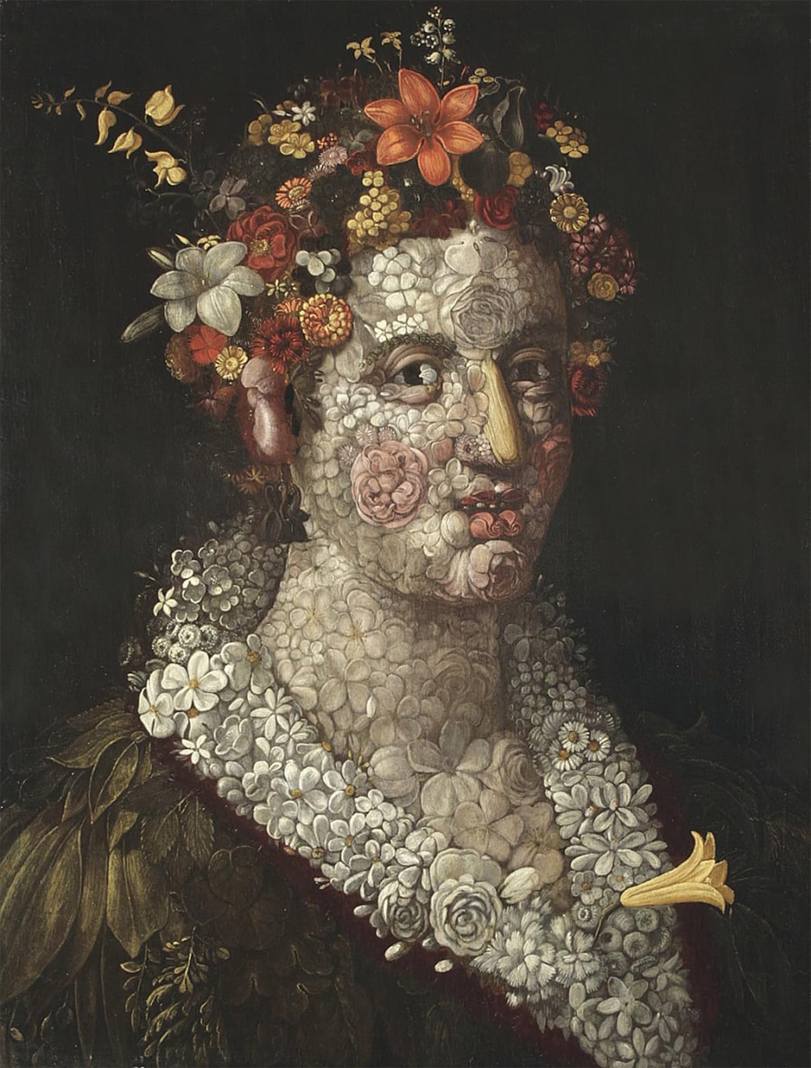 Posteriik No Frame Famous Modern Artwork Art Mural Flora By Giuseppe Arcimboldo Oil Paintings Pictures For Home Decor 60X90cm