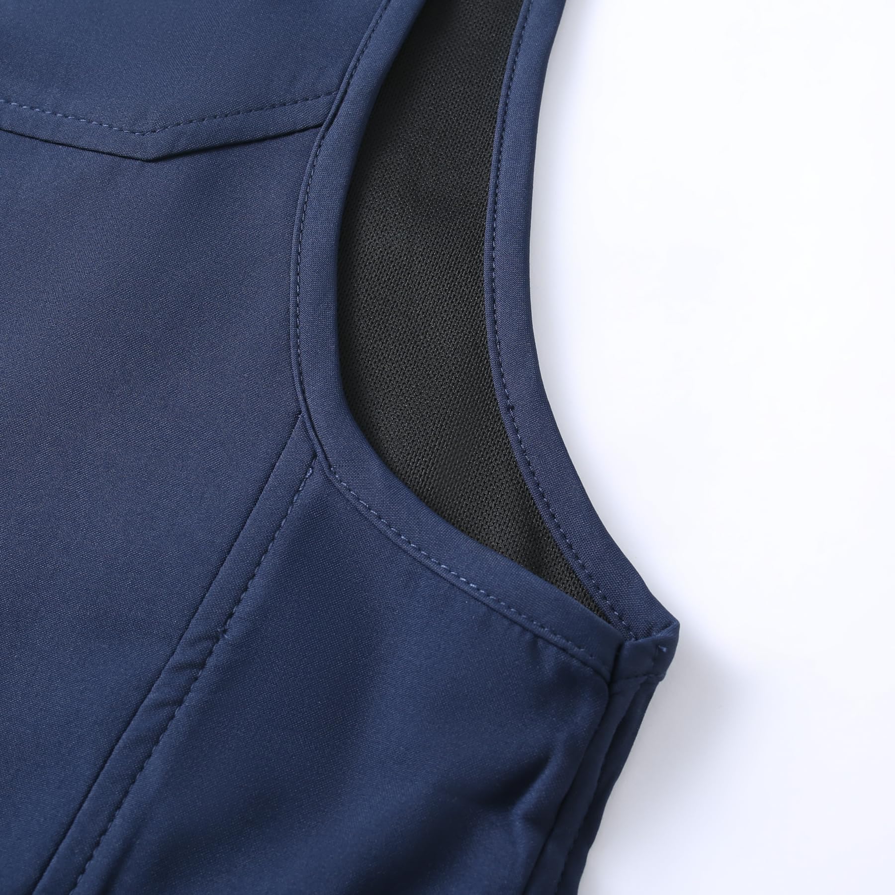 Allthemen Gilet Matelassé Homme Légère Casual Vest de Travail Zip Couleur Uni Blouson Sans Manches Softshell