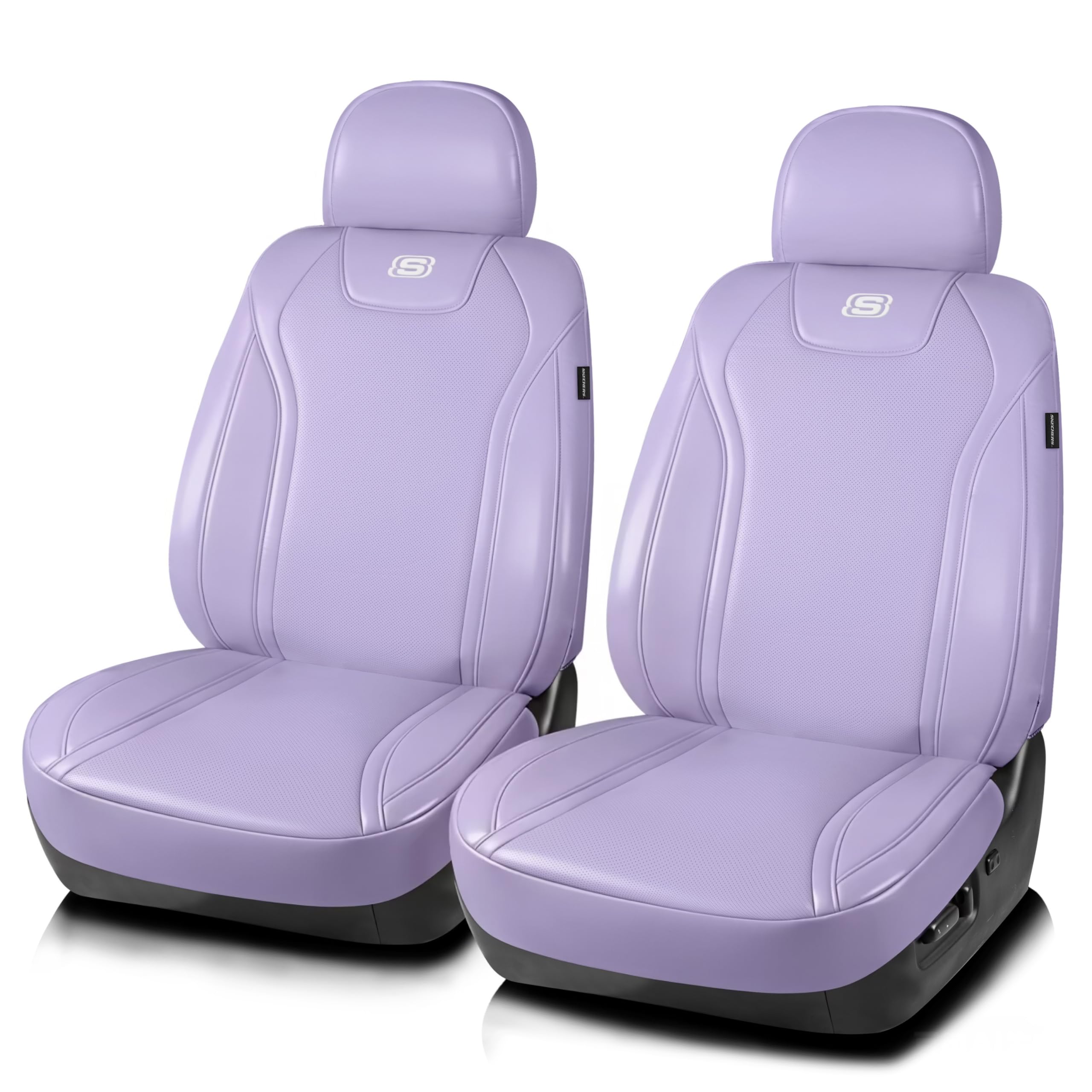 Photo 1 of Skechers Seat Covers Memory Foam-Luxury Leather Car Seat Covers, Breathable Comfort & Support Front Seat Cover Airbag Compatible, Automotive Universal Fit Most for SUVs, Vans, Cars, Trucks,Purple