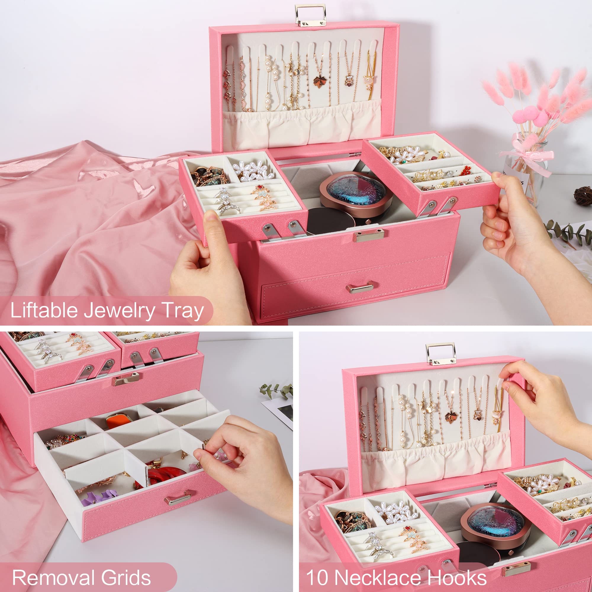 Portagioie Da Viaggio ProCase - Organizer Per Collane, Orecchini E Bracciali, Doppio Strato - Foto 5