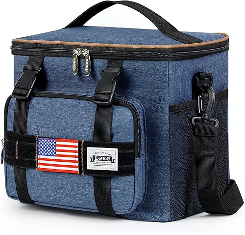 Lekesky Lonchera para hombre, con aislamiento, resistente, táctica, para enfriar, para adultos, 24 latas (15 litros), color azul