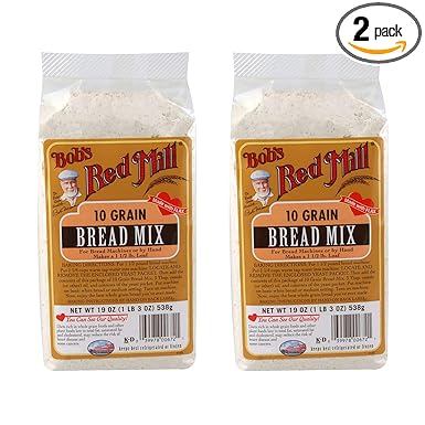 Bob's Red Mill Bread Mix, 10 Grain With Yeast Packet, 19 Ounce (Pack of 2)
