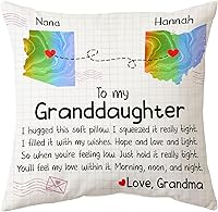 Vista 12 de Hyturtle Almohada Decorativa Personalizada para Nieta (Relleno Incluido) Regalos de la Abuela - Regalos de Cumpleaños y Graduación para Nieta