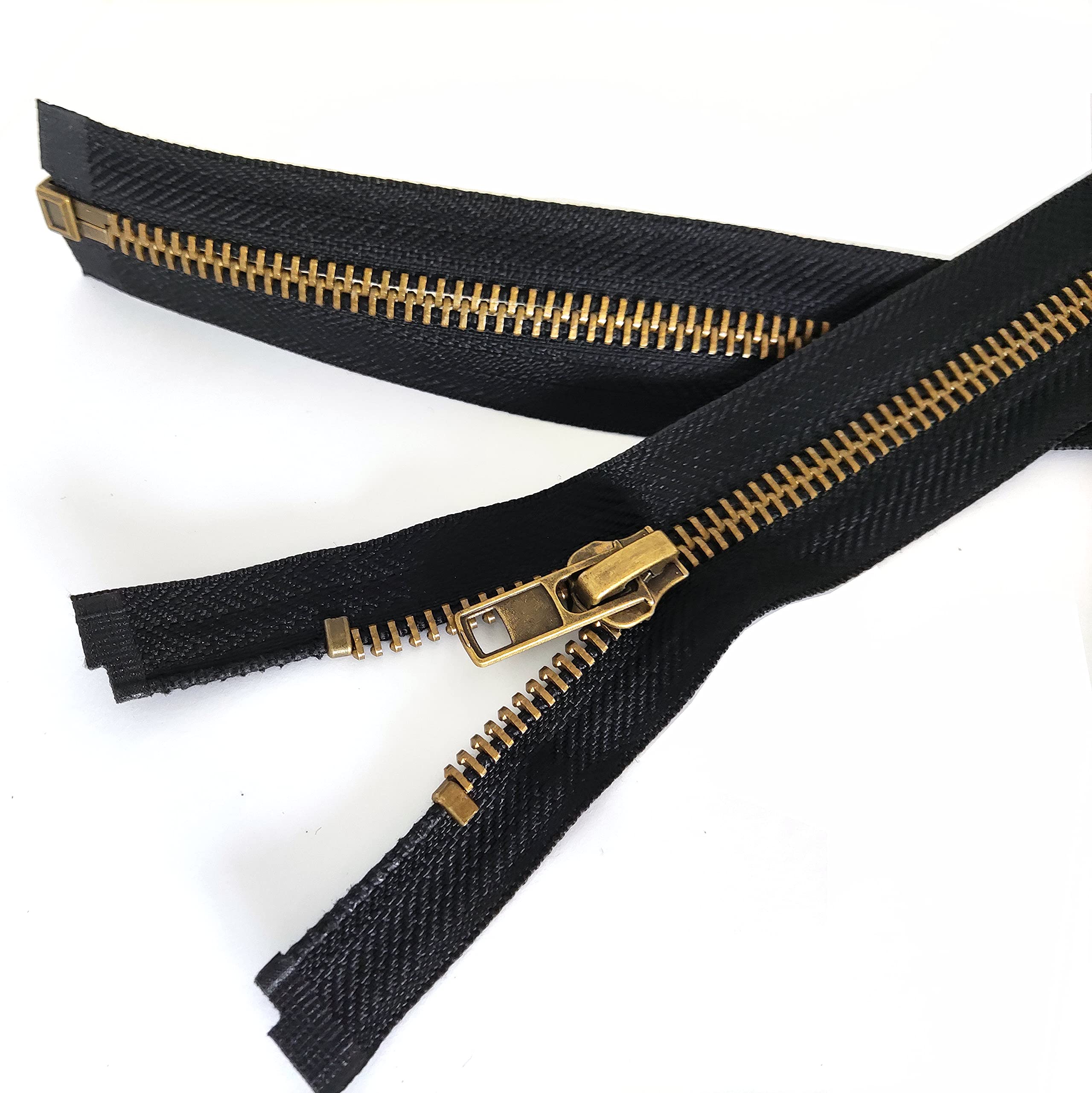 #8 27 Inch Antique Brass Zippers for Jackets 69cm Sewing Coats Crafts  Separating Jacket Zipper Metal Zipper Heavy Duty (27