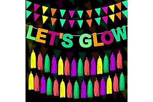Outus Neon Party Supplies Glow in The Dark Decorations