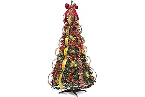 Prextex 6 ft Pop Up Christmas Tree with 350 Warm Lights