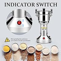 Vista 4 de Molinillo de grano de 5.29 oz, molinillo de harina para el hogar, molinillo eléctrico de grano de acero inoxidable para trigo, especias, café, maíz
