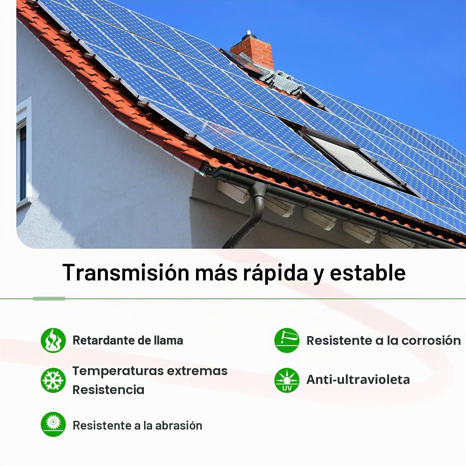 sourcing map Solar Panel Cable 10 Pies 8 AWG 10mm2 Solar Cable Estañado Cobre Alambre con Hembra y Macho Conector Negro Rojo para RV Barco Marino Solar Panel