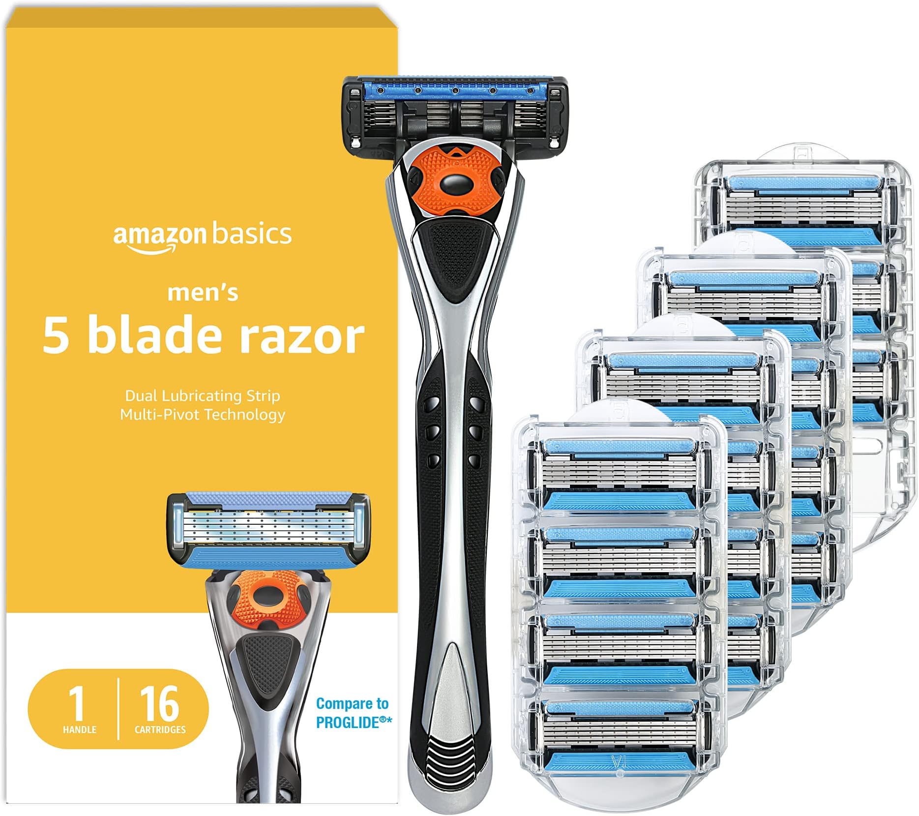 Harry's Razors for Men Men's Razor Set with 5 Razor Blade Refills, Travel Blade