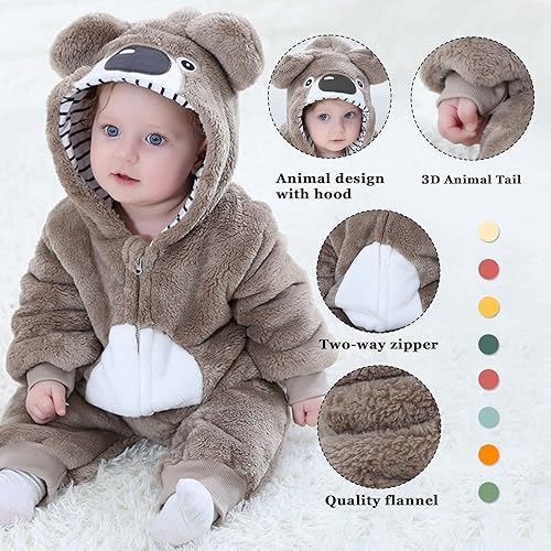 Miniatura 37 de TONWHAR Disfraz unisex de Halloween de animales para bebé y niño pequeño para otoño e invierno