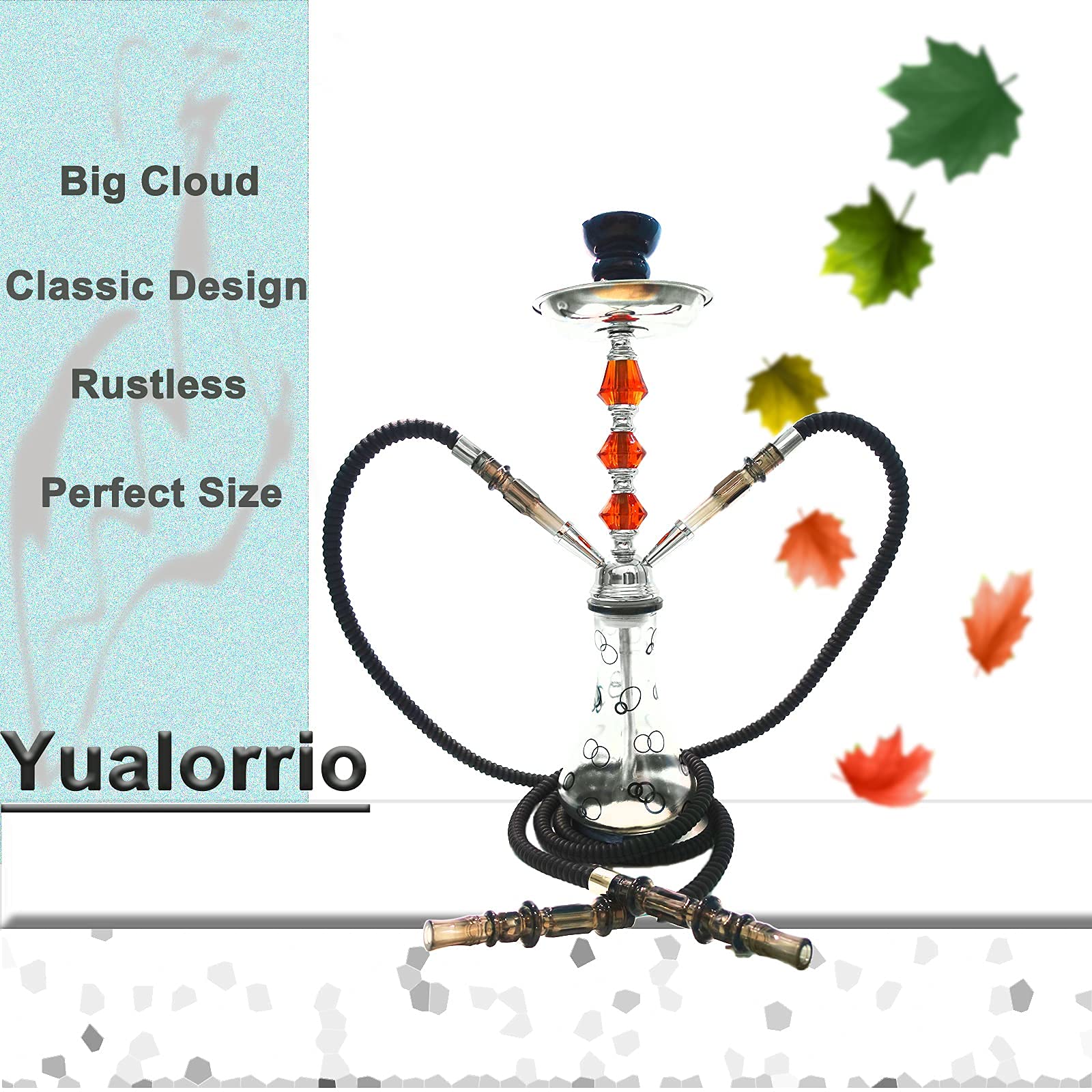 Buy Complete Hookah Set Deluxe Medium Size Hookah Shisha Set with 2