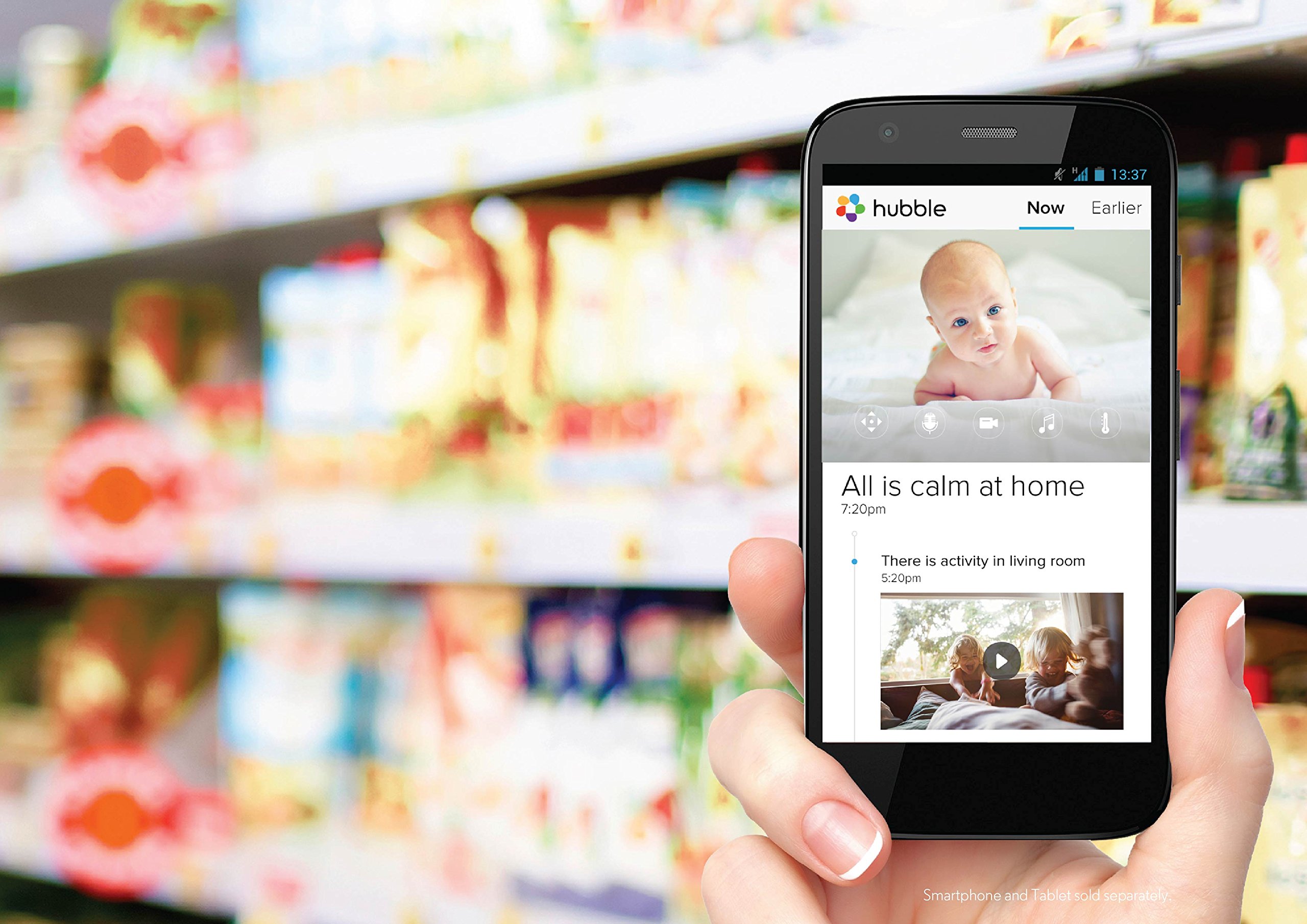 Motorola Babyphone Vidéo connecté Wi-Fi avec écran 4,3" - MBP854 Connect Blanc
