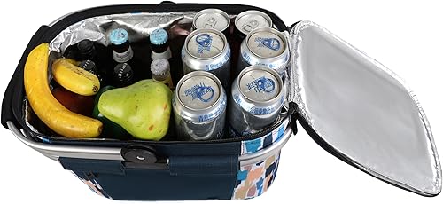 Miniatura 3 de ALLCAMP - Bolsa térmica térmica portátil plegable para pícnic, con marco cosido en el marco (patrón de graffiti mediano)