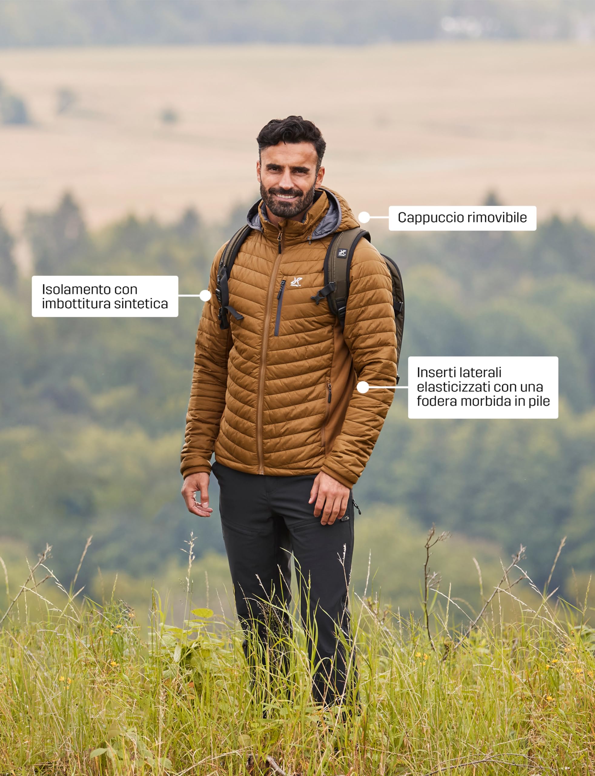 RevolutionRace Radical Insulate Jacket da Uomo, Giacca Leggera e Isolante per l'uso Quotidiano e Tutte le Attività All'aperto