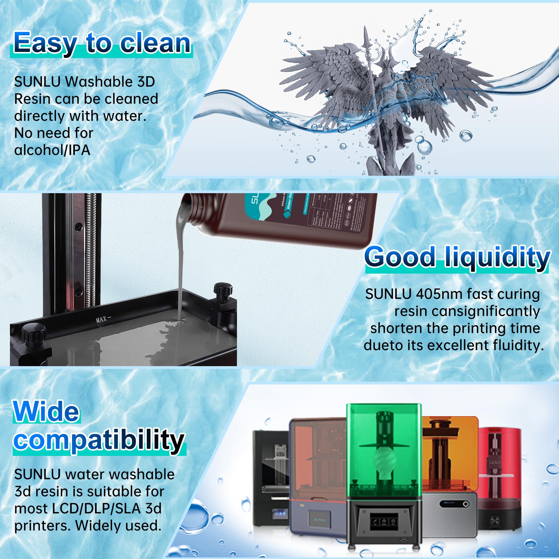 Resina ABS-Like SUNLU Per Stampanti 3D - 3kg, Alta Precisione E Non Fragile, Nero - Foto 7