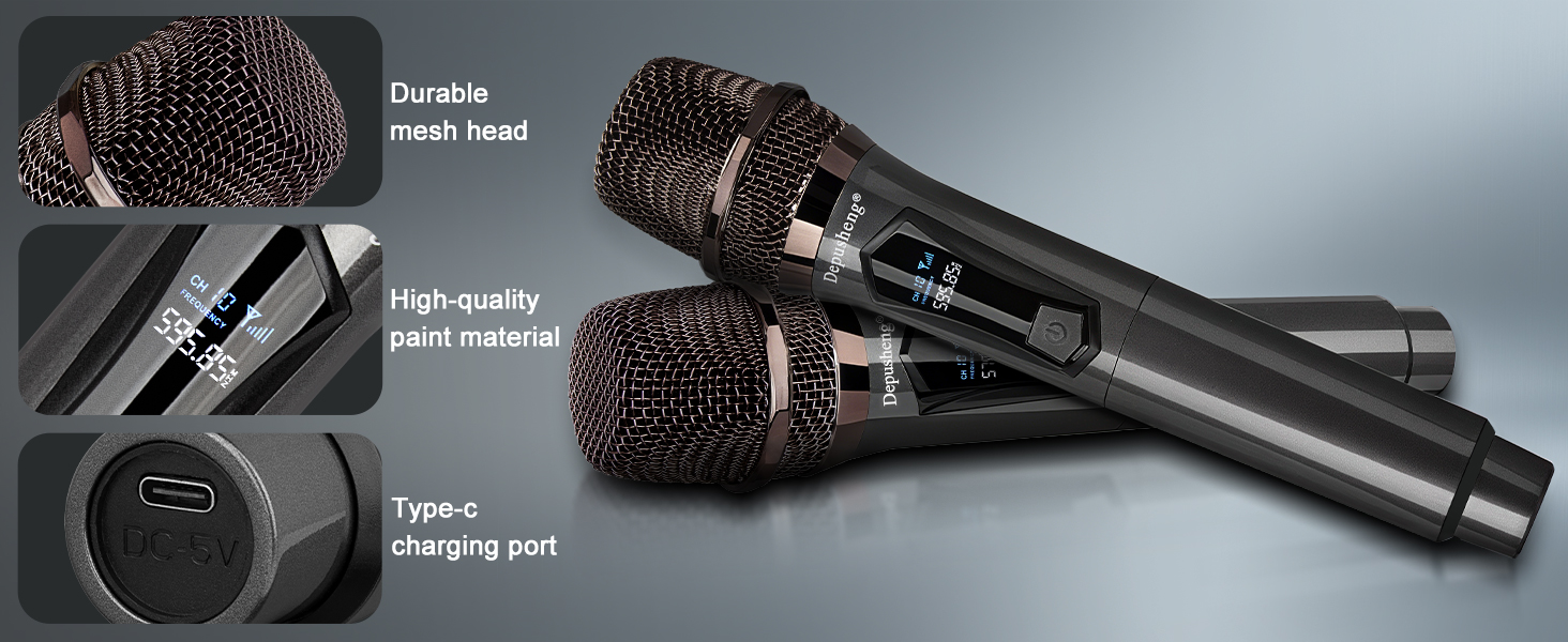 Amazon.com: Depusheng Wireless Microphone,Rechargeable Wireless