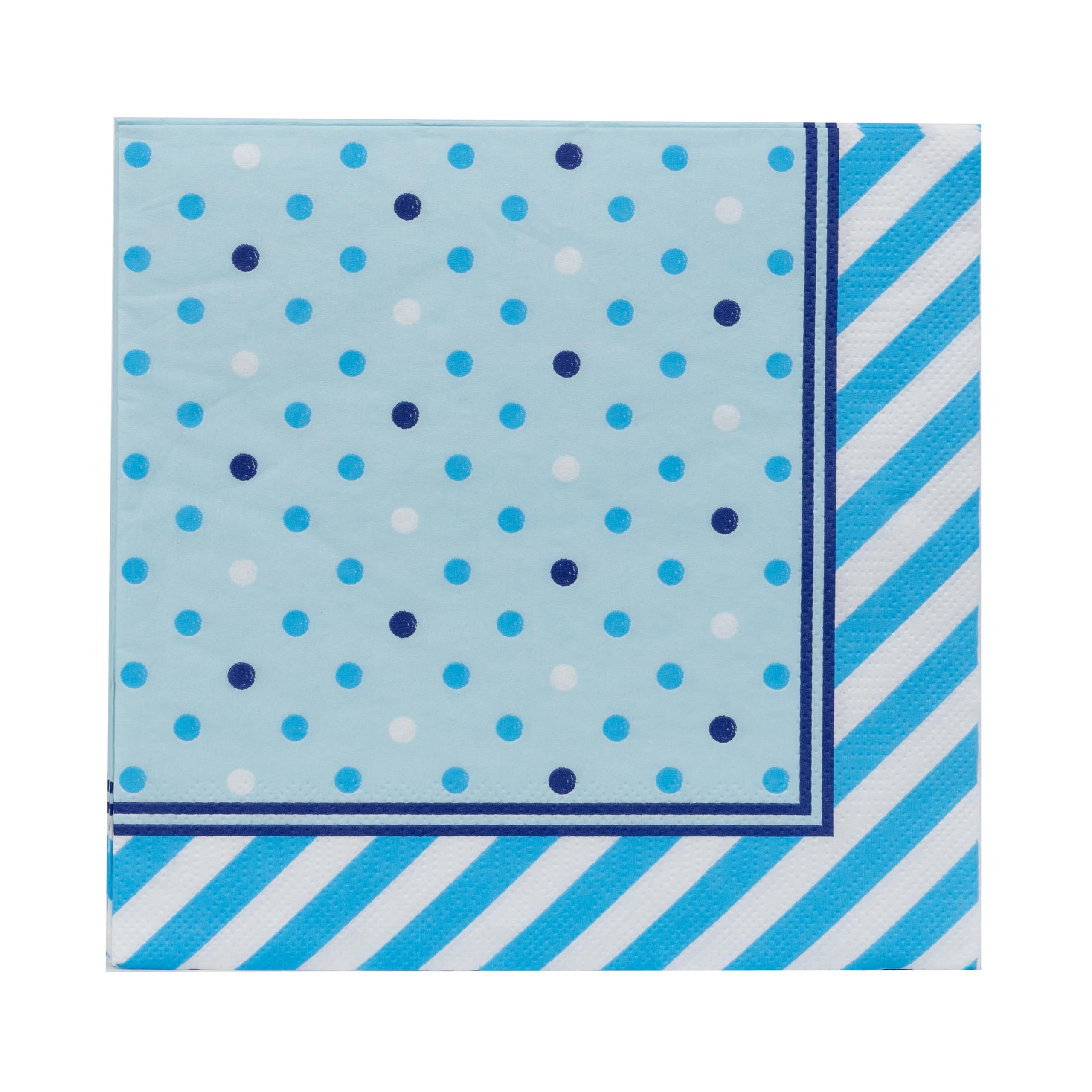 Talking Tables Blue Spotty Napkins Serviettes – Disposable Tableware Perfect for Picnics, BBQs, and Summer Garden Parties-Festive Outdoor Gatherings 20 Pack, 9.06" x 6.5"