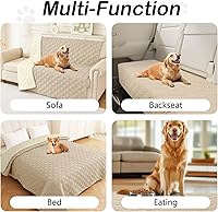 Vista 5 de hyha - Manta impermeable para cama de perro, mantas suaves para mascotas, funda impermeable para sofá para perros, fundas reversibles lavables