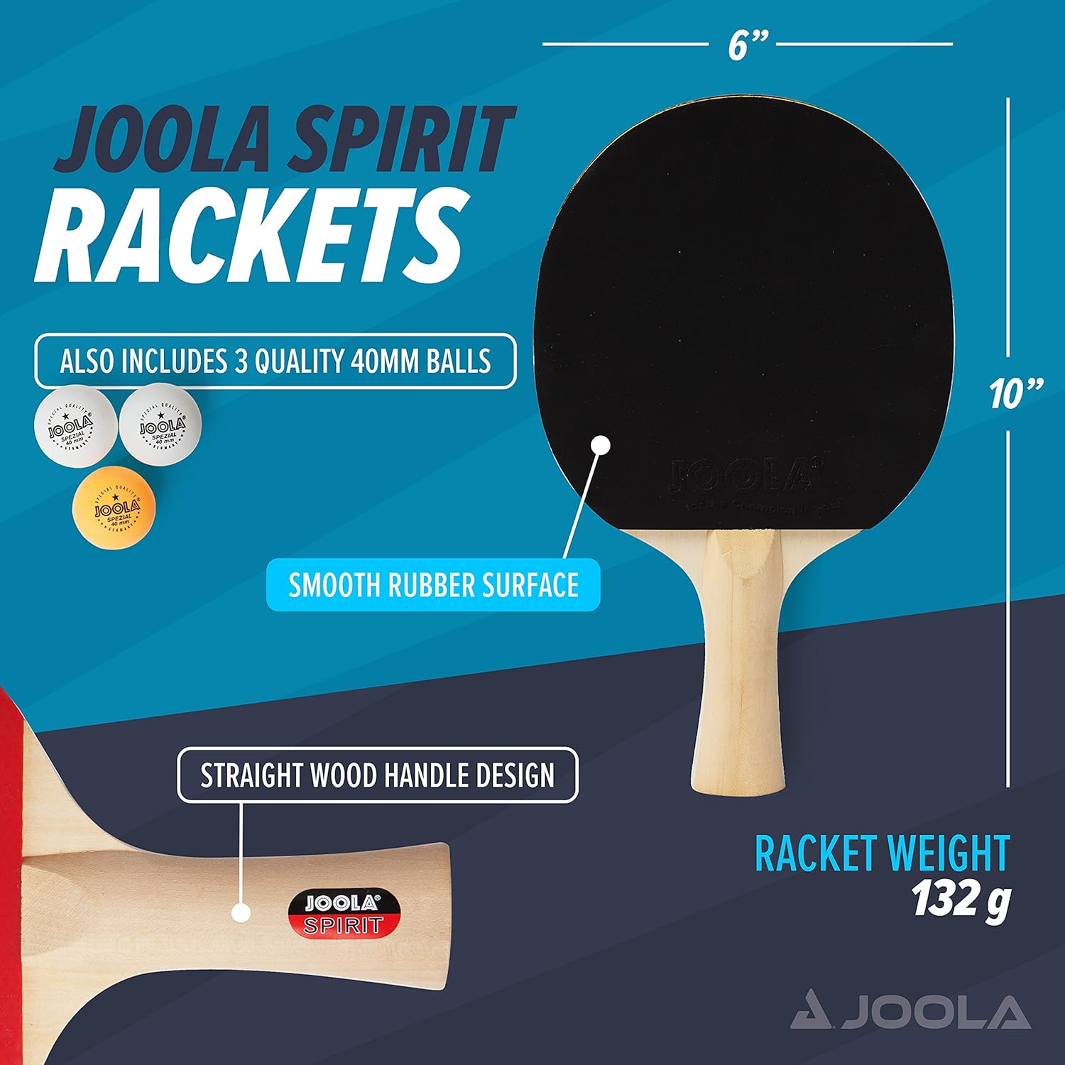 JOOLA Table Tennis Spirit Racket Set – BigaMart