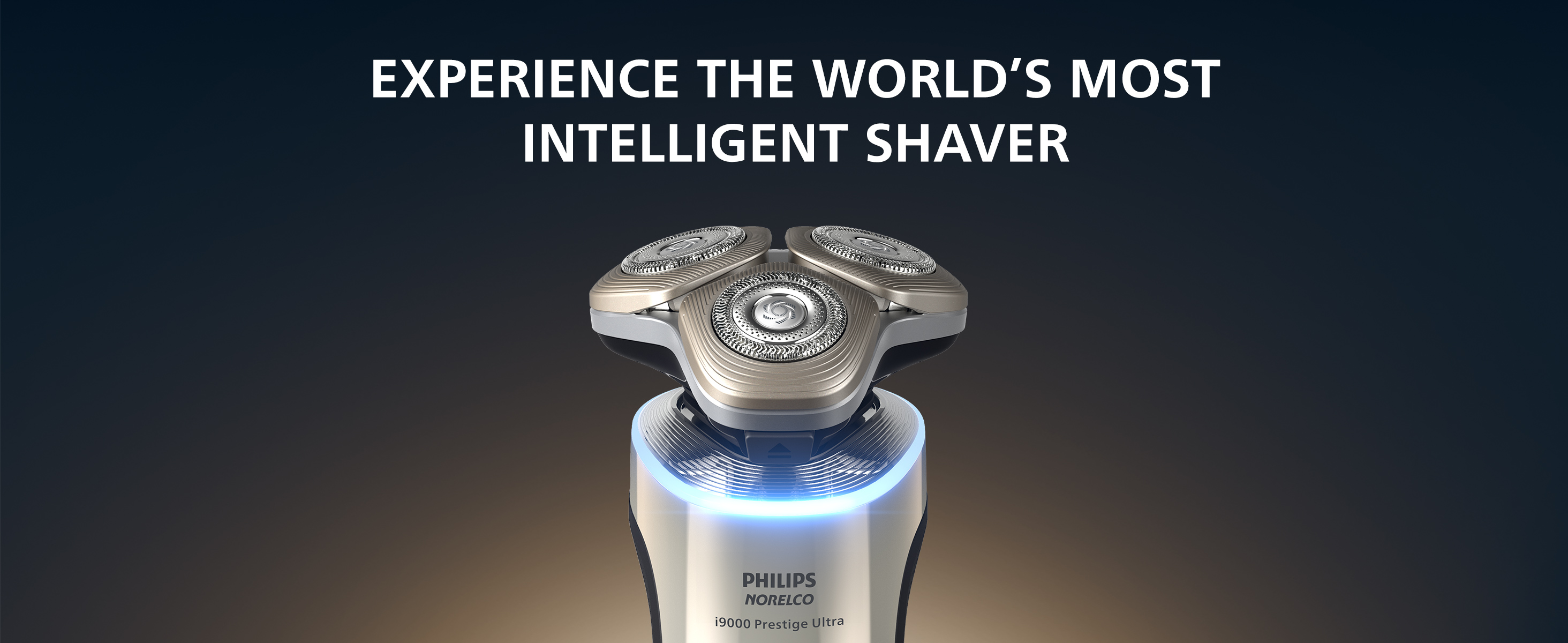 Philips Norelco Shaver i9000 Prestige Ultra, Wet & Dry Electric Shaver, White Gold, SenseIQ Pro Technology, Triple Lift & Cut System, 360 Rotating NanoTech Precision Blades, Beard Styler, XP9403/88