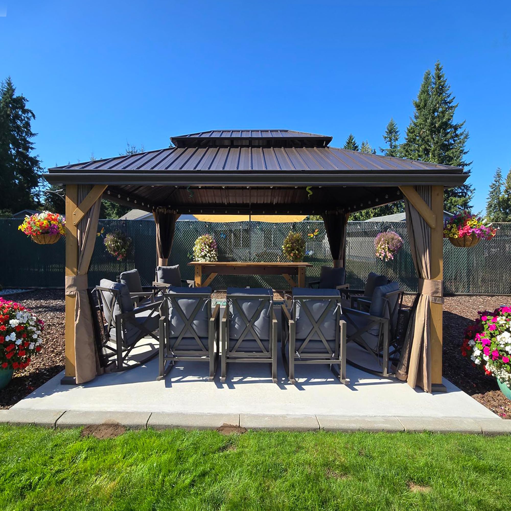 domi outdoor living Wood Gazebo