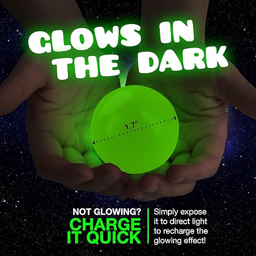 Miniatura 3 de Bolas adhesivas para el estrés paquete de 8 unidades juguetes sensoriales que brillan en la oscuridad se pegan al techo y la pared regalos para