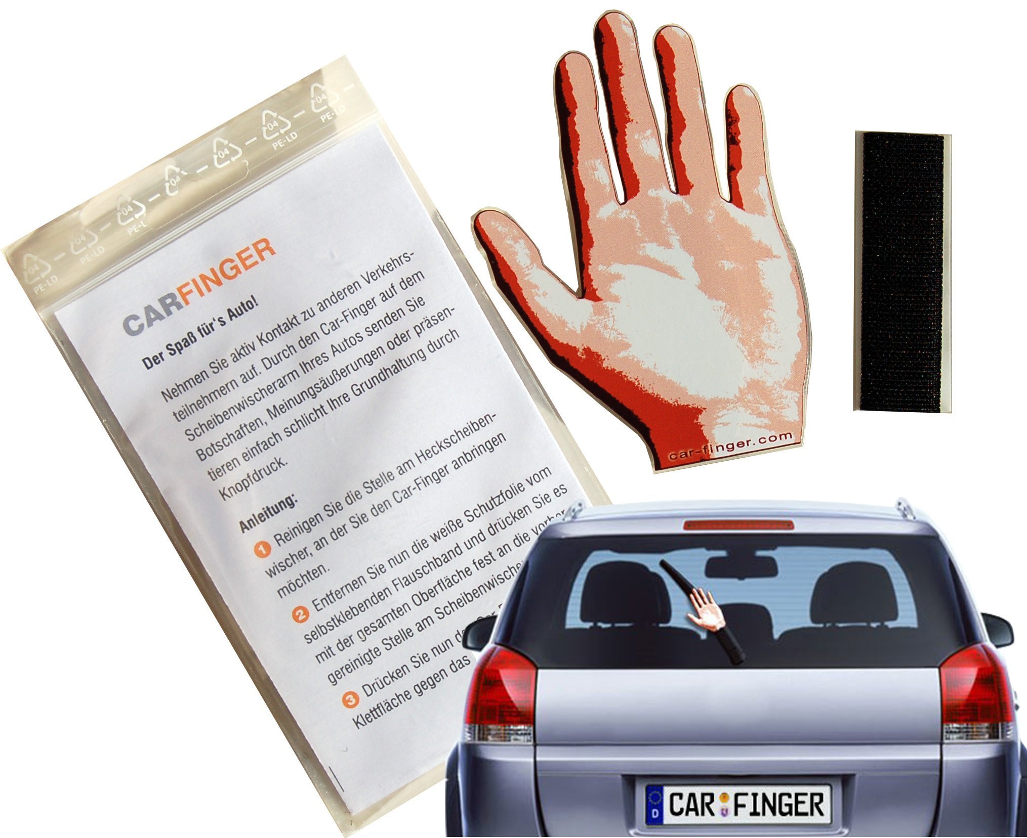 Car Finger Für Scheibenwischer - Witziges Auto Accessoire Mit Gesten