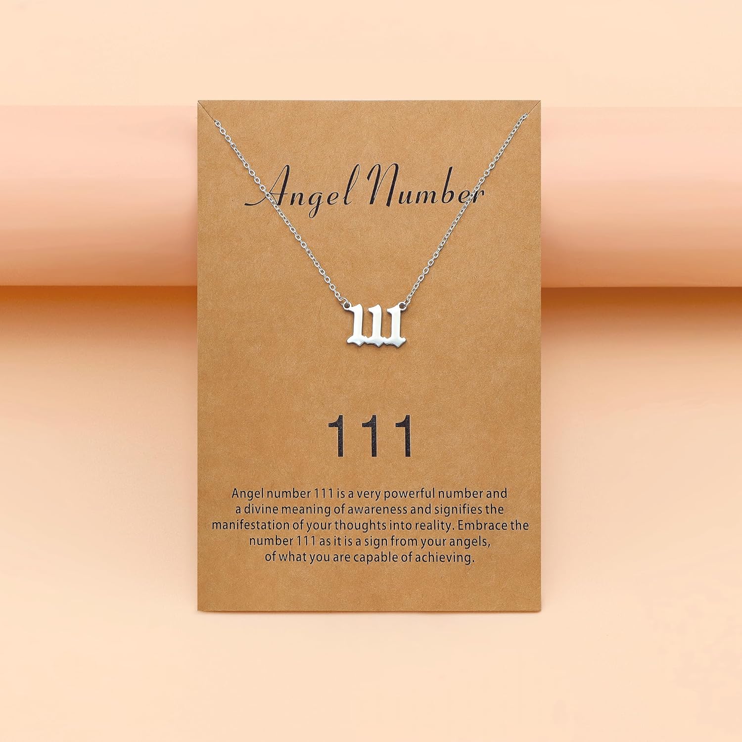 Sunique Angel Number Necklace for Women Dainty Gold Plated Number Necklace Numerology Jewelry Gifts for Women - Image 5