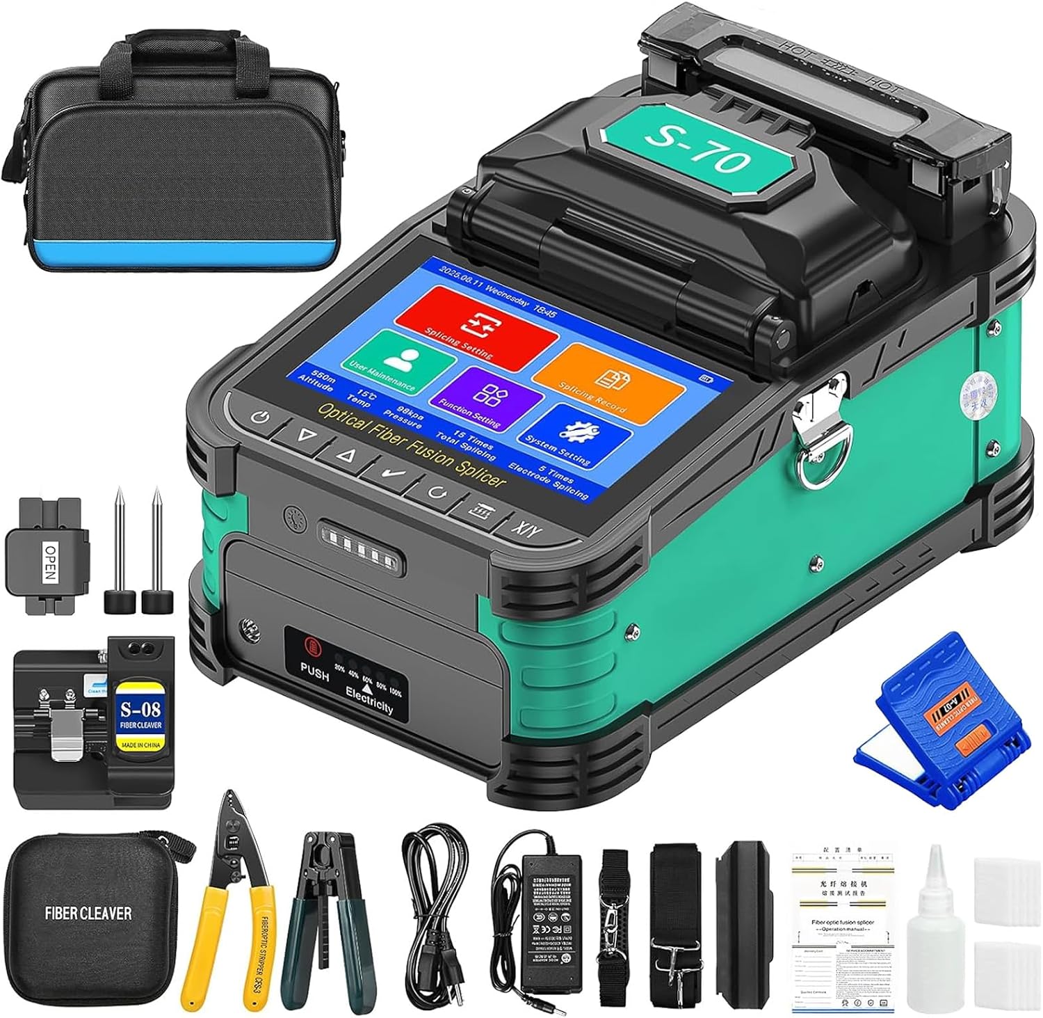 SM&MM Six Motor Core Alignment Fusion Splicer S-70 Fiber Splicer Machine