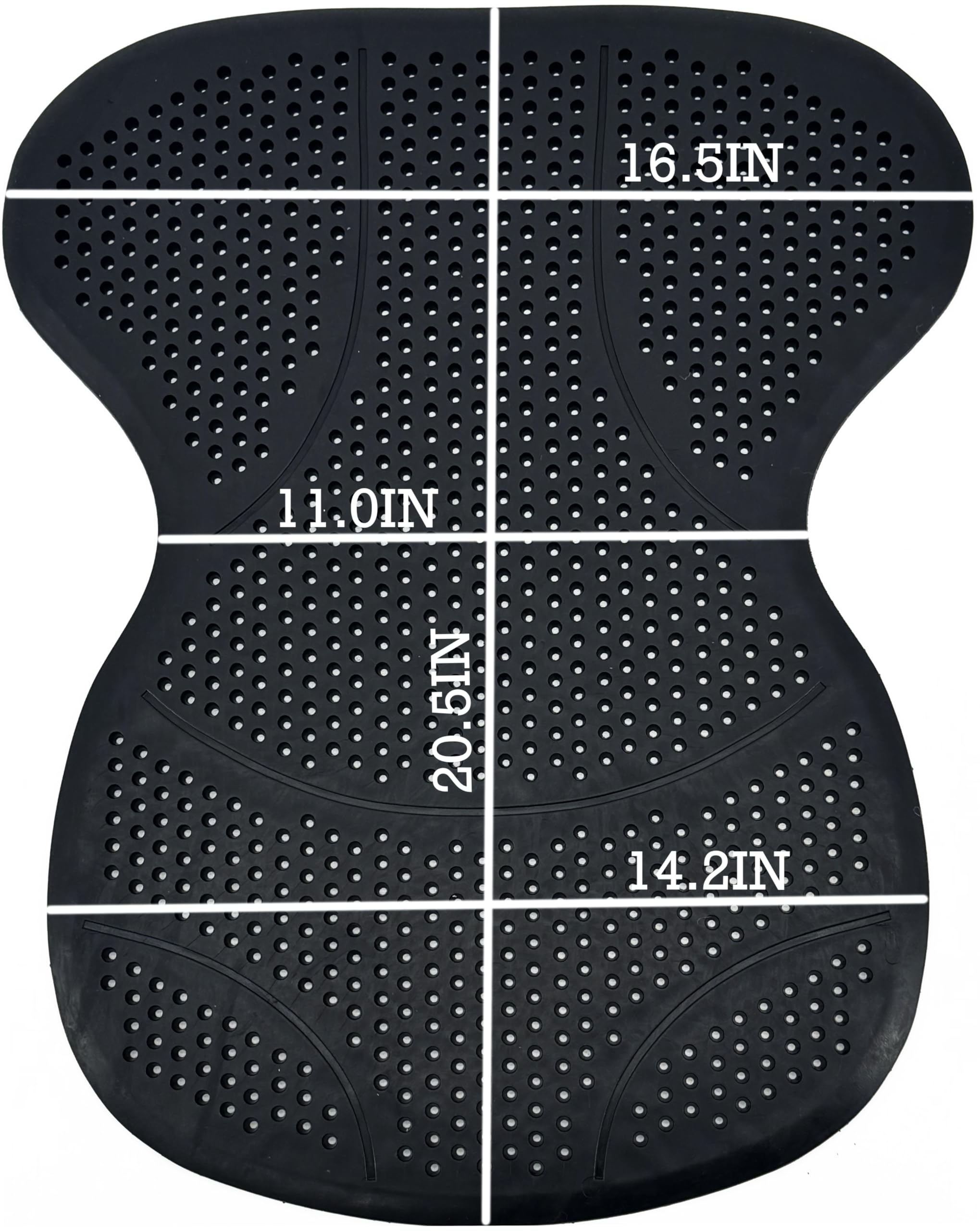 Tapis de selle en gel de silicone pour chevaux - Absorbe les chocs - Antidérapant - Noir