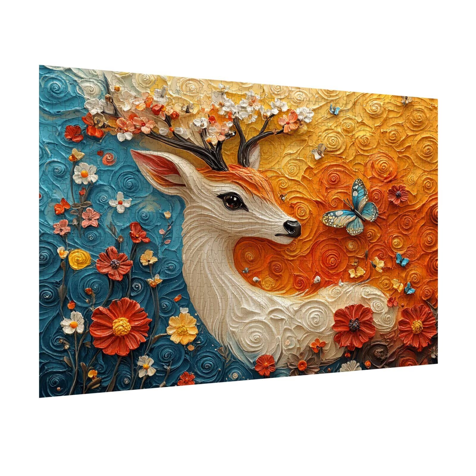Puzzle 1500 sztuk Fawn Trudne drewniane puzzle, n-424 | Niemożliwe wyzwanie, inteligentna gra zręcznościowa, gry logiczne dla całej rodziny, pomysł na prezent, abstrakcja