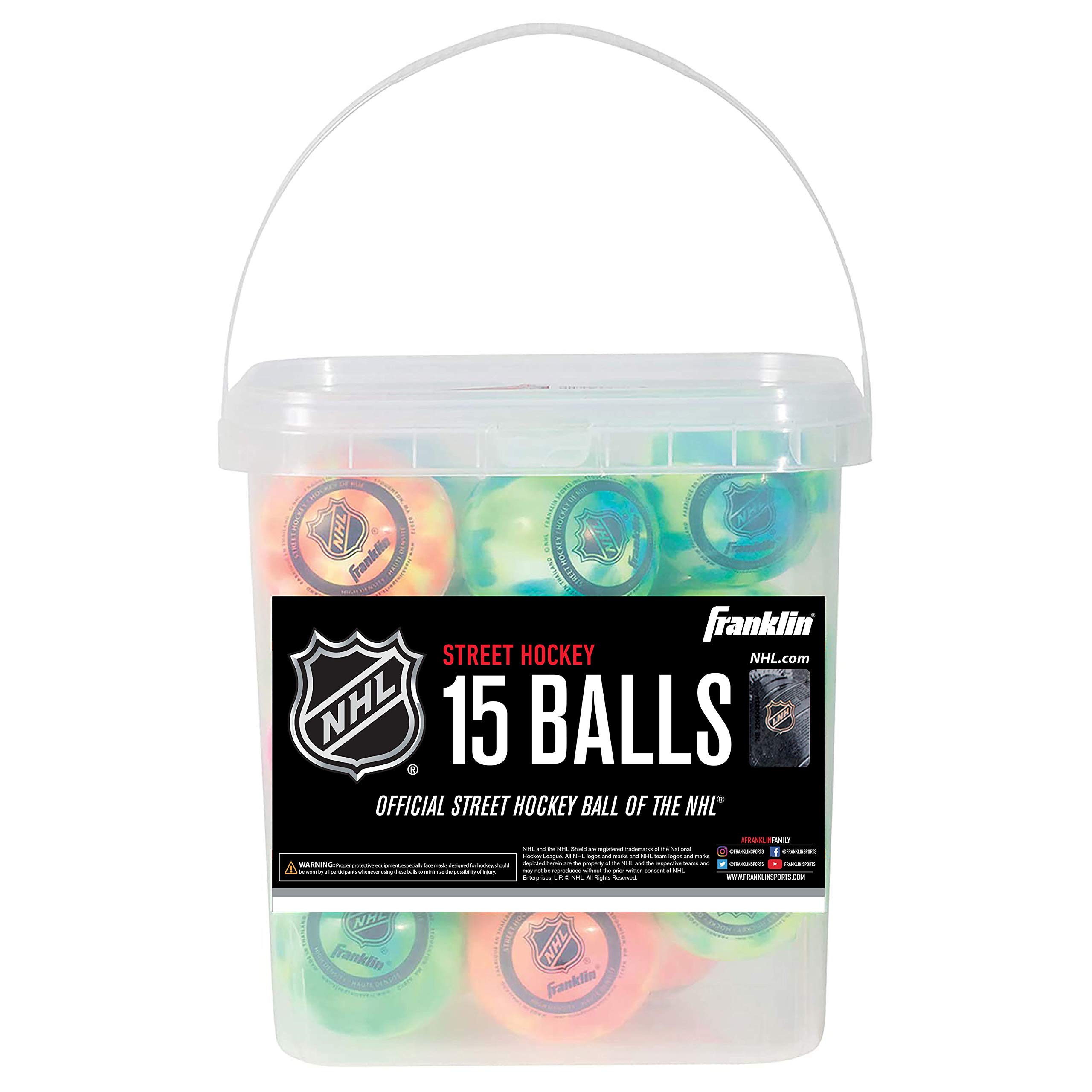 Franklin Sports NHL - Palline da Hockey da Strada, ad Alta densità, Confezione da 3