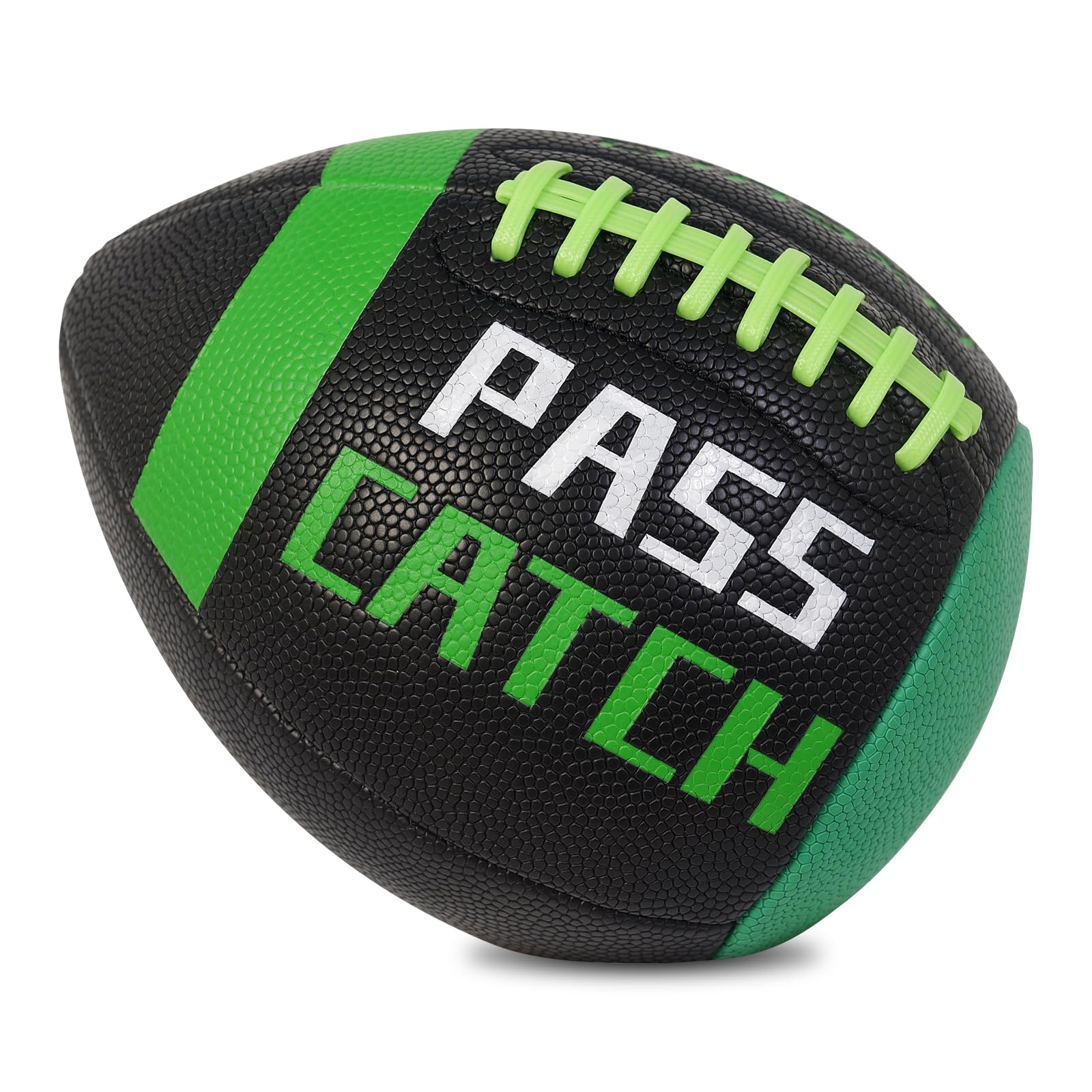 AXGUIQ PassCatch Training Football, Composite Fatherless Bounce Back Youth Football, Training Improving Enhance Solo Passing Catching Skills (Deflated