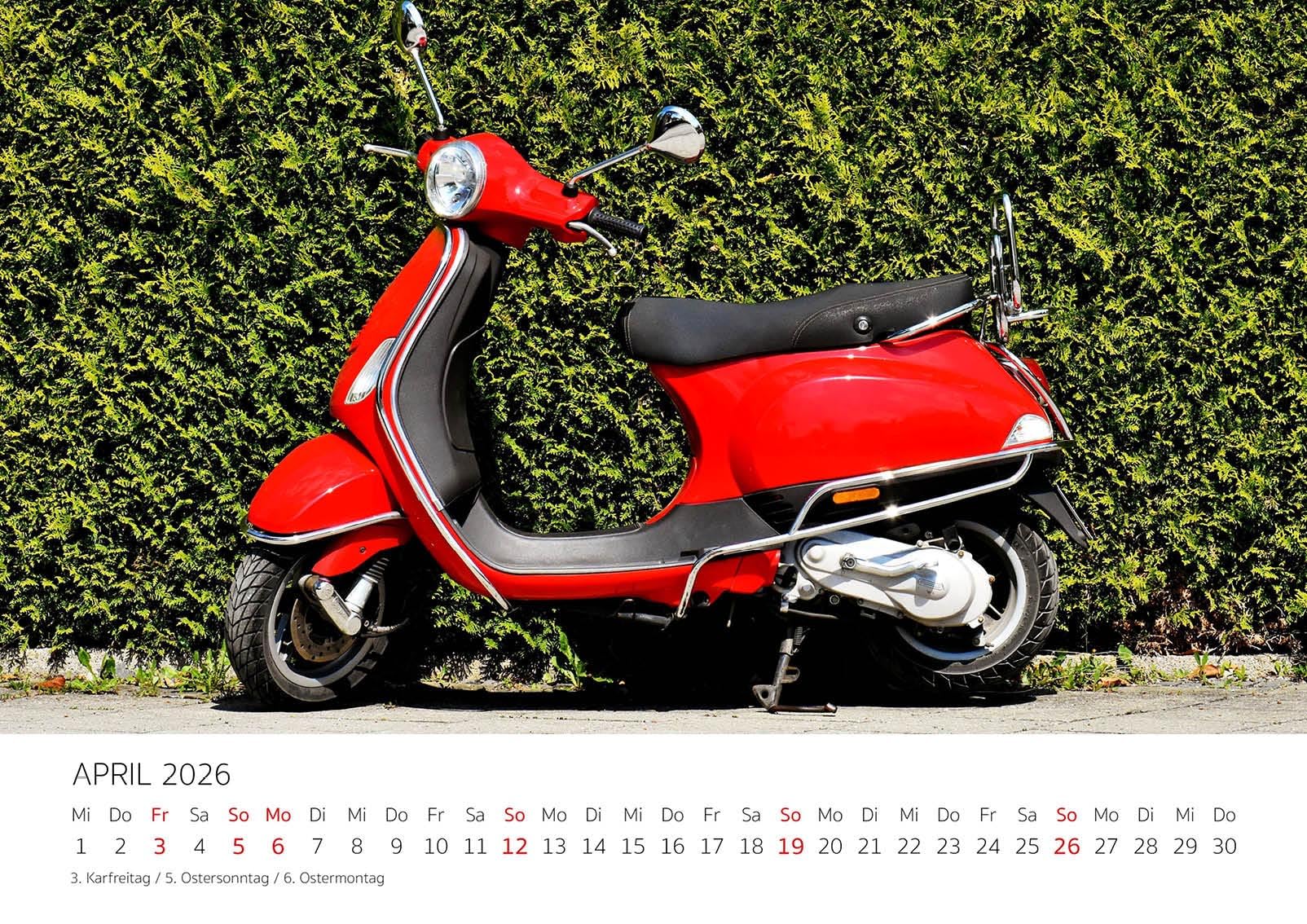 Edition Seidel High-quality calendar – the world of scooters Vespa