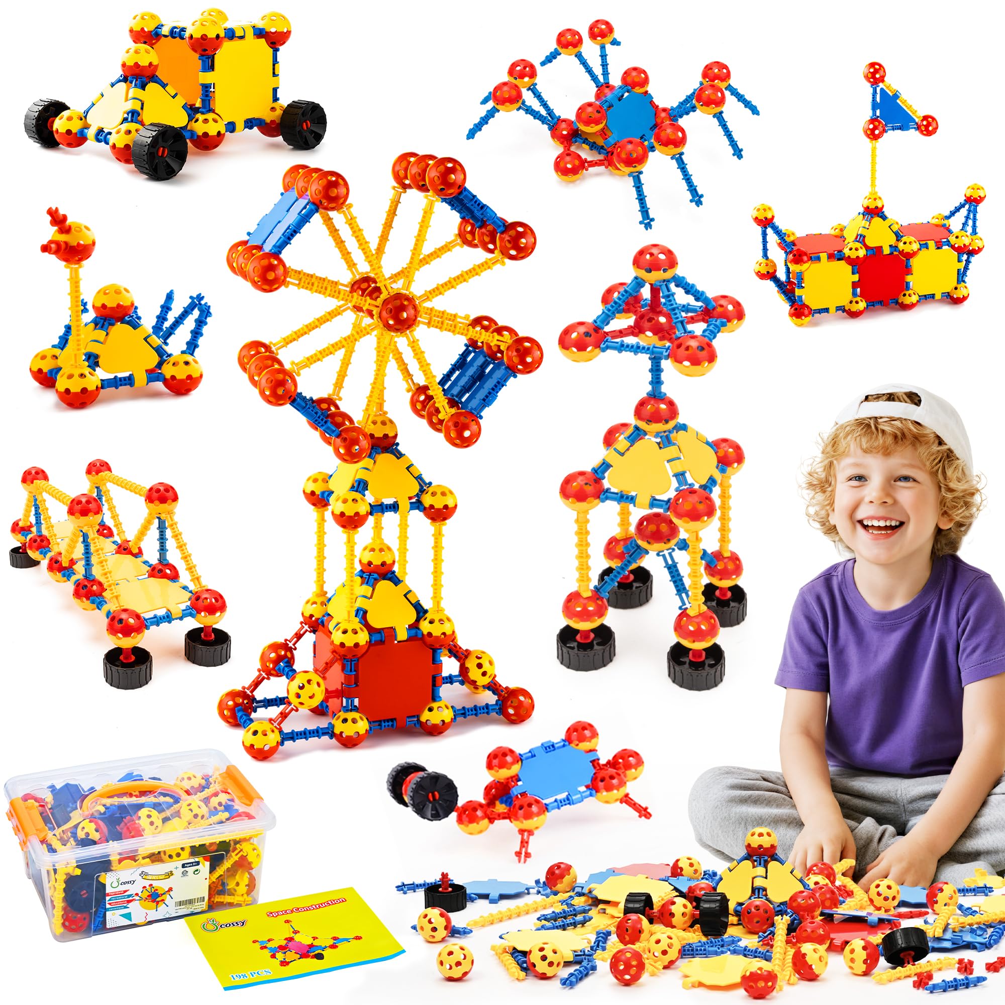 Amazon.com: cossy 198 PCS STEM Building Toys for Kids